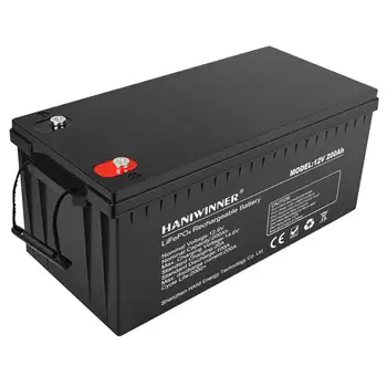 HANIWINNER HD009-12 12,8 V 200Ah LiFePO4 Литиевый аккумулятор Резервного питания Мощностью 2560 Втч 6000 мАч 2000 + Циклов Встроенной BMS