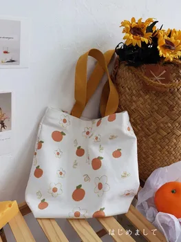Новый ins клоун оранжевая сумка холщовая сумка студенческая сумка для ланча сумка для бенто сумка офисного работника сумка