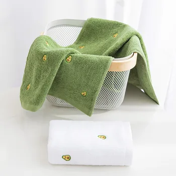 Полотенце с авокадо, комплексное средство для умывания лица, мягкое и впитывающее полотенце для лица из чистого хлопка, подарочное полотенце