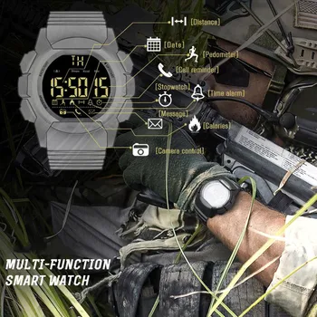 Мужские армейские часы для занятий спортом на открытом воздухе | Водонепроницаемые цифровые часы с шагомером, калориями и будильником со светодиодным экраном?