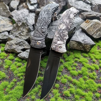 Складной тактический нож в виде черепа с острым лезвием высокой твердости для кемпинга на открытом воздухе EDC Охотничий карманный нож для выживания в джунглях