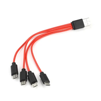 Кабель-разветвитель Micro USB, мультикабель для зарядки 4 в 1, кабель Micro USB