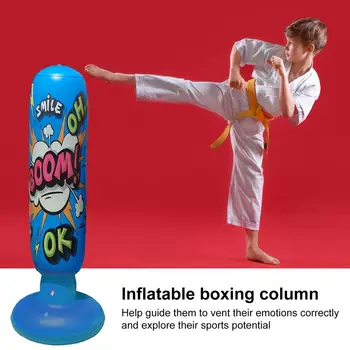 Детская надувная боксерская груша с изысканным рисунком, яркого цвета, водонепроницаемая боксерская груша для каратэ из ПВХ, оборудование для бокса