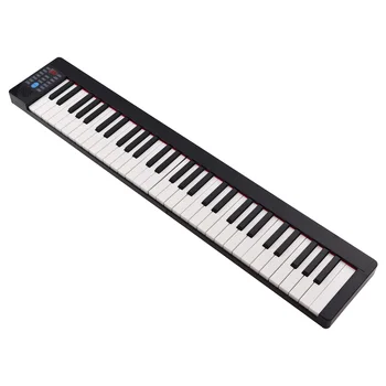 Складное электронное пианино с 61 клавишей, многофункциональный электронный орган, складное цифровое пианино, 61 клавиша, чувствительная клавиатура пианино и ЖК-дисплей