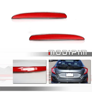 Комплект Корпусов Отражателей заднего Бампера Автомобиля с Красными/Дымчатыми Линзами Для Задних Стоп-сигналов Honda Civic Хэтчбек, Седан Si или Type-R 2017 года выпуска