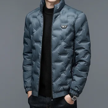 Зима 2023, однотонная модная удобная повседневная короткая куртка с хлопковой подкладкой, мужская молодежная тенденция, Легкая куртка с хлопковой подкладкой Tide
