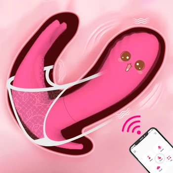 G-spot Butterfly, Носимый фаллоимитатор-вибратор для женщин, Беспроводное приложение, пульт дистанционного управления, Вибрирующие трусики, секс-игрушки для пары, секс-шоп