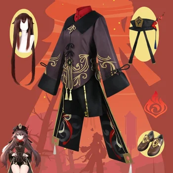 Impact Hutao косплей костюм обувь униформа в китайском стиле костюмы на Хэллоуин для женщин Игра Hu Tao