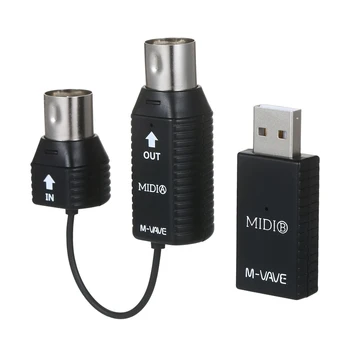 M-VAVE MS1 Mini Система Беспроводной передачи Данных MIDI-Система MIDI Беспроводной адаптер Plug and Play Поддержка устройств MIDI-интерфейса