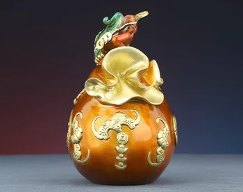 Креативная золотая жаба из чистой меди, денежный мешок для гостиной, украшение рабочего стола для рукоделия