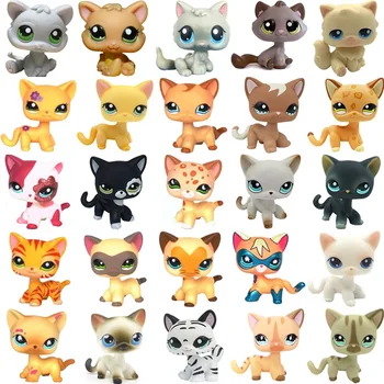 LPS CAT Rare Littlest pet shop Toys Мини Подставки для котенка с короткой шерстью Коллекция старых фигурок Оригинальные игрушки с качающимися головками