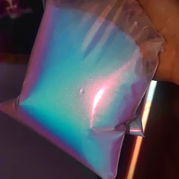 Объемный суперхромовый переливающийся пигментный порошок Rainbow Color Shift, опаловый пигмент для ногтей aurora