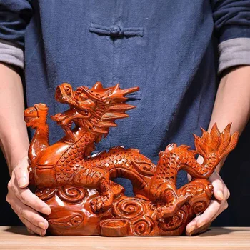 Настольная статуэтка Дракона, настольное украшение в виде дракона, Чайная статуэтка дракона, китайский дракон, моделирующий декор