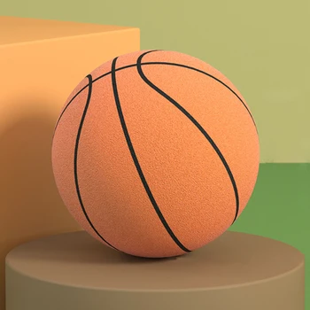 Детский баскетбольный мяч для немого дриблинга, тренировочный пенопластовый мяч повышенной упругости, легкий № 7 для различных занятий в помещении
