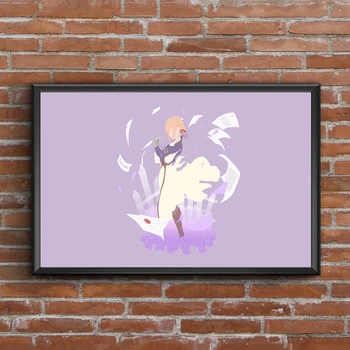 Плакат аниме Вайолет Эвергарден, японский аниме-фильм, сериал, мультяшный плакат, художественное украшение для дома с принтом Canva, без рамки