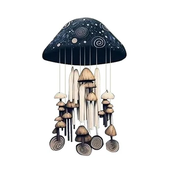 1 ШТ Художественные колокольчики ручной работы на открытом воздухе Уникальный декоративный грибной колокольчик ручной росписи из смолы