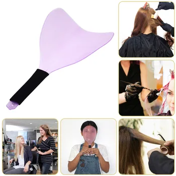 Пластиковая защитная маска для стрижки, универсальная защитная крышка для парикмахерских принадлежностей с ручкой, защитная пленка для спрея для лица, противоскользящая для инструментов для волос