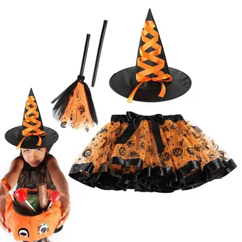 Детский костюм Ведьмы, аксессуары для ведьм, платья на Хэллоуин, резинка, создает атмосферу Хэллоуина Для ролевых игр на Хэллоуин, Карнавал