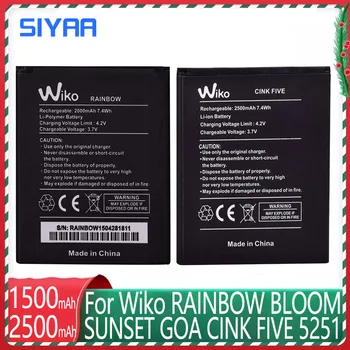 SIYAA Новый Аккумулятор Для Wiko RAINBOW 5251 BLOOM SUNSET CINK FIVE GOA Высококачественная Замена Литий-Полимерного Мобильного Телефона Bateria