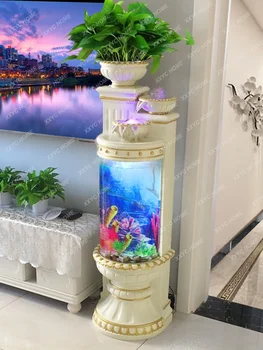 Фонтан с водой, Цветочный горшок, аквариум, украшение пола в гостиной, Украшение офиса