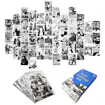 50 Штук аниме-панно, набор эстетических картин для настенного коллажа, коллаж из серии фотографий в стиле манга, подходящее украшение для общежития
