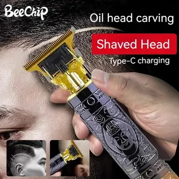 Электрическая машинка для стрижки волос для мужчин Golden Buddha USB Электрическая машинка для стрижки волос Электрические фейдеры Парикмахерская Бритва для бритья головы Многофункциональная