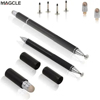 Волоконный стилус 3 в 1, планшетные ручки для рисования, Емкостный сенсорный экран Stylo для мобильного телефона, умные аксессуары, шариковая ручка Caneta