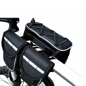 Водонепроницаемая сумка для велосипедной рамы 3 в 1, большая емкость для телефона, очков, седельная сумка для верхней части велосипеда, аксессуары для передней балки, сумки