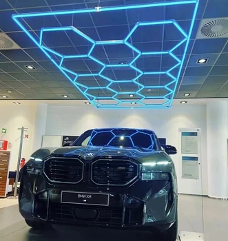E-top Hexagon Led Lights Продукты для автоматической детализации Световая панель для потолка гаража на мойке (настройте цвет освещения)