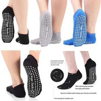 Компрессионные носки Профессиональные спортивные женские носки для йоги, нескользящие хлопчатобумажные носки для пилатеса, балета, упражнений босиком, носки для пола