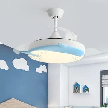 родственные вентиляторы Детская спальня Роскошный потолочный светильник Бытовая столовая Гостиная Электрический вентилятор с низким полом