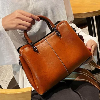Женская сумка, сумки из натуральной кожи, женские роскошные сумки, женские сумки, дизайнерские сумки через плечо, женские ретро-сумки-тоут J26