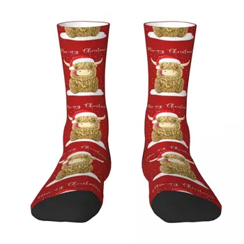 Носки Scottish Highland Cow, Moorry Christmas Wee Hamish спортивные носки компрессионные носки Женские Мужские