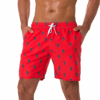 Y185 летние новые мужские пляжные шорты быстросохнущие спортивные шорты для серфинга купальники мужские с принтом фламинго и кактуса мужские купальники sunga trunk