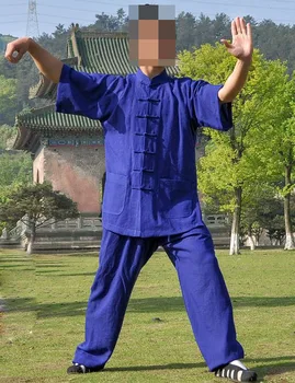 17 цветов льняные унисекс Летние костюмы Удан тай-чи с коротким рукавом, одежда для боевых искусств кунг-фу, даосская униформа высокого качества