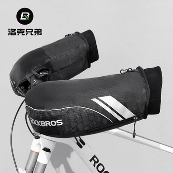 Велосипедные перчатки ROCKBROS для горного велосипеда, комплект теплого электрического ветра, зимнее снаряжение для верховой езды D39-1