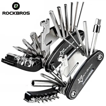 ROCKBROS Многофункциональный набор инструментов для ремонта велосипедов Велосипедная Отвертка с шестигранной спицей 16 в 1 MTB Инструмент для ремонта горных велосипедов