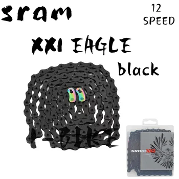 Цепь SRAM XX1 eagle black 12 скоростей легкая тихая и стабильная цепь mtb с полыми штифтами, покрытая хромом