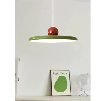 Средневековая ретро-летающая тарелка, зеленый, красный, кремовый, ветряной светильник, прикроватный светильник для столовой, Простой домашний декор, люстра для спальни