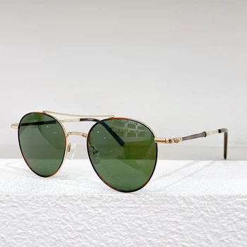 Круглые солнцезащитные очки SF из чистого титана с двойной переносицей, оригинальные женские очки по рецепту Handamde, высококачественные оптические очки Uv400
