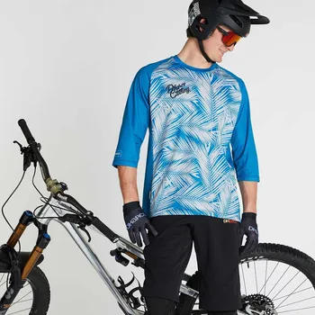 Мужская толстовка MTB из джерси с рукавом 3/4, быстросохнущая ткань, летняя футболка с мотоциклетным локомотивом, подходящая для гонок одежда