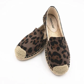 Женская обувь на плоской подошве из леопардового флока, вязаные мокасины без застежки, лоферы на резинке, женские корейские эспадрильи с животным принтом, mujer 2020