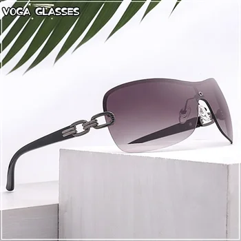 Солнцезащитные очки с негабаритным градиентом Женского бренда Vintage Lady Summer Style Sunnies Оттенки Солнцезащитных очков Женские UV400