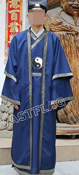 Унисекс 2-цветная одежда Тайцзи Униформа для боевых искусств дзэнский монах Даосский халат даосизм Монахи Шаолинь Кунг-фу костюмы