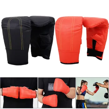 Профессиональные боксерские перчатки Sanda из искусственной кожи, боевые перчатки, износостойкие перчатки для тренировки ударов руками, спортивные принадлежности для взрослых и детей