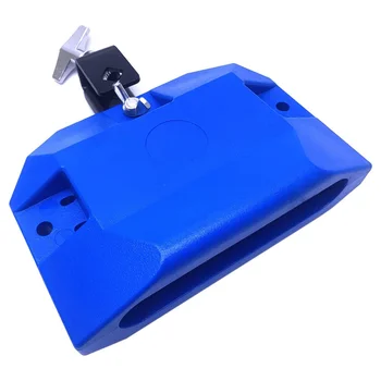 Блок джем-барабана Музыкальный инструмент Пластиковый с 3-сторонним креплением среднего шага (синий)