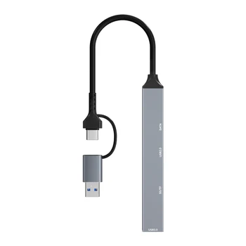 5 Портов USB C Док-Станция Скорость 5 Гбит/с Многопортовый Концентратор USB 3,0 2,0 USB-КОНЦЕНТРАТОР Док-станция SD TF Кард-Ридер для Xiaomi Lenovo Macbook Pro