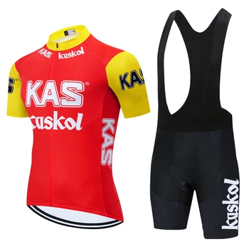 Мужская велосипедная майка KAS Red Maillot Ciclismo с коротким рукавом от Bicycle Team, летние дышащие комплекты велосипедной одежды для велоспорта