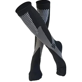 1 пара компрессионных носков Для мужчин и женщин, эластичных спортивных носков для бега, велоспорта, футбола, снимающих усталость, снимающих боль, гольфов до колена