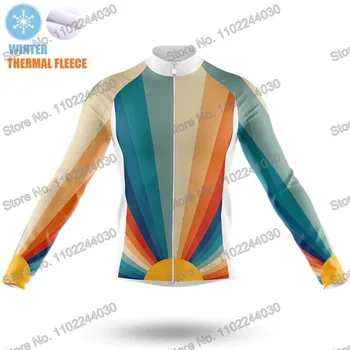 2023 Велосипедная одежда Sunrise Зимняя Велосипедная Майка Мужская рубашка для шоссейного велосипеда с длинными рукавами Велосипедная рубашка